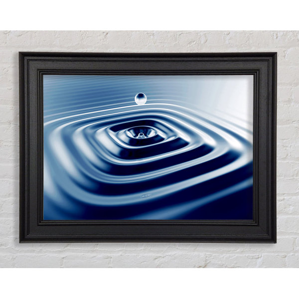 Perspections Blue Square Water Splash Gerahmter Druck Wayfair De